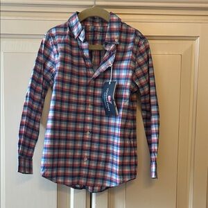 Vineyard Vines Multicolor Plaid Shirt performance fabric size 5 NWT